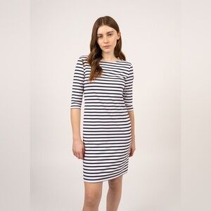 Saint James Propriano Nautical Stripe Dress‎ Anti-UV Stretch Fabric Small